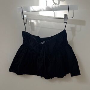 Reformation Black Gathered Waist Skirt